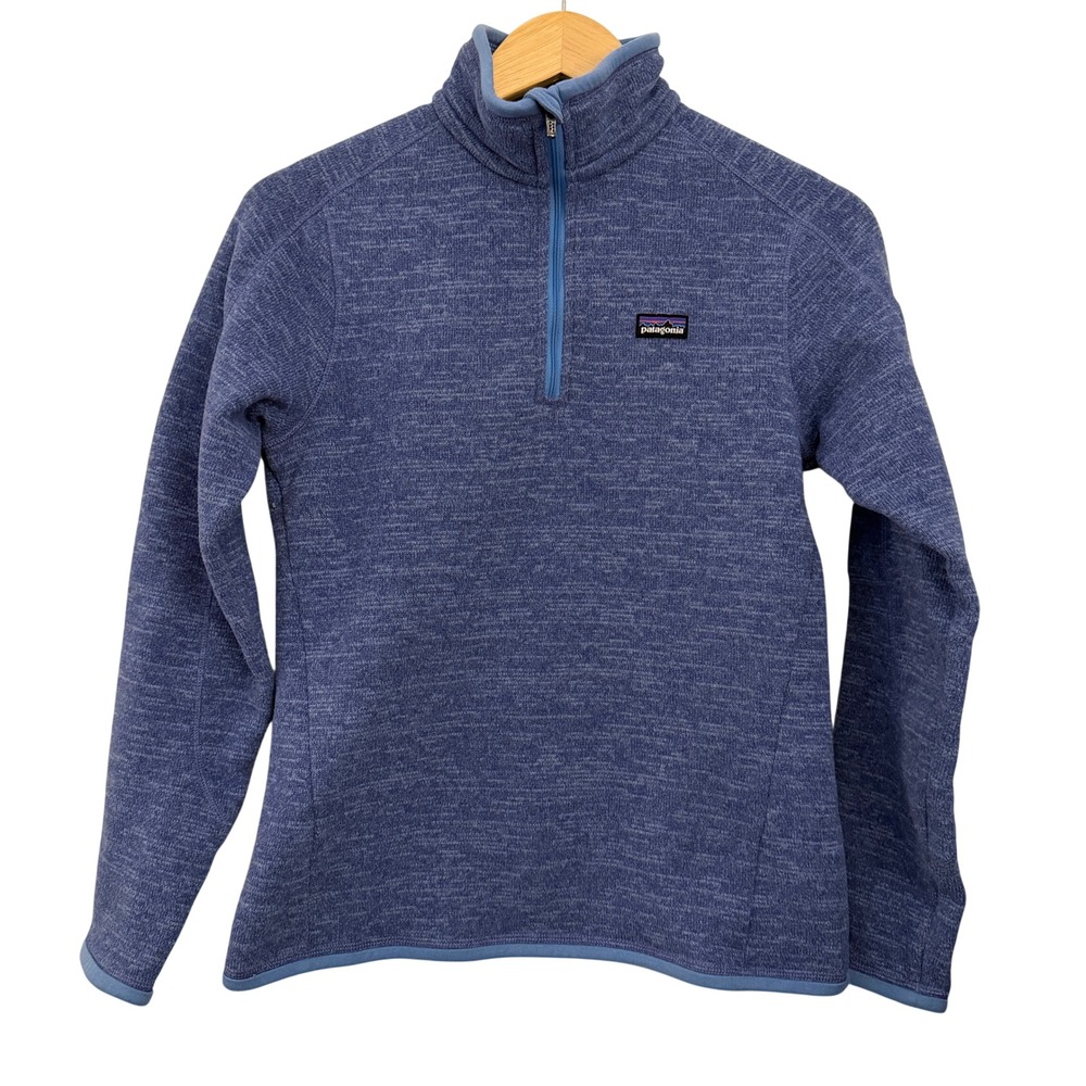 Patagonia Better‎ Sweater Pullover Womens S Blue Excellent 1/4 Zip Fleece 25527
